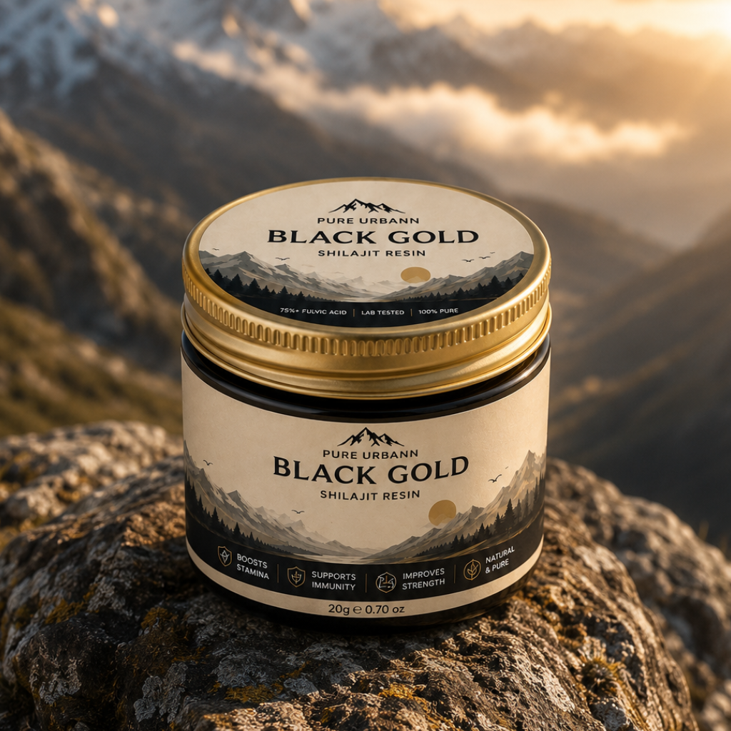 Pure Urbann Black Gold Shilajit Resin | 100% Pure Himalayan Shilajit | 20g