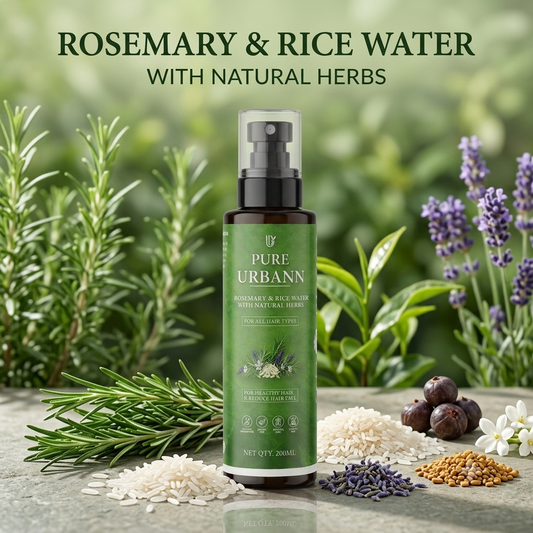 Pure Urbann Rosemary And Rice Water Hair Spray |Hair Growth & Hair Fall Control | 200ml